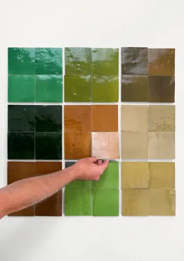Zellige tiles with earthy tones